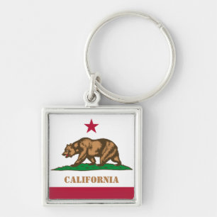 Llavero Bandera de California y viajes/deporte de vacacion