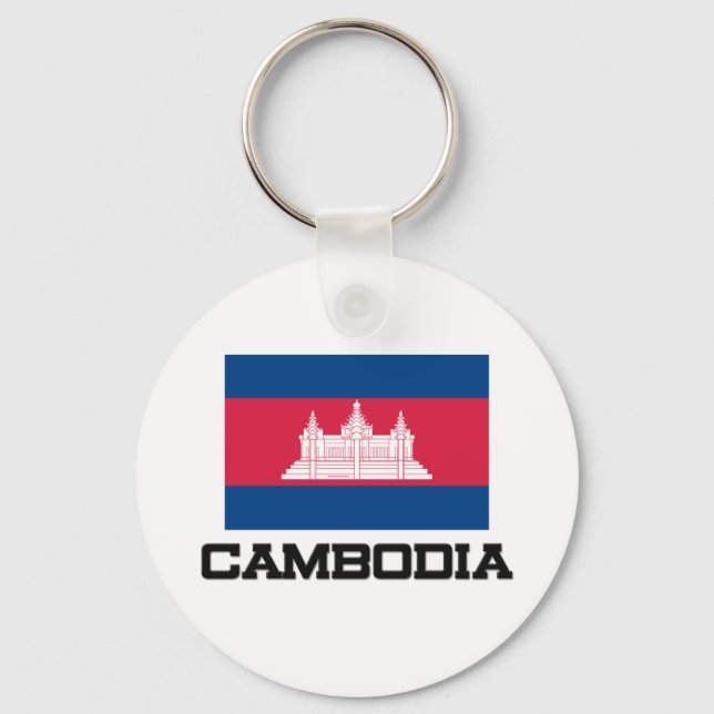 Llavero Bandera de Camboya (Anverso)