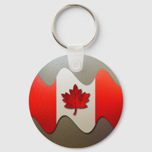 Llavero Bandera de Canadá cromada por Shirley Taylor