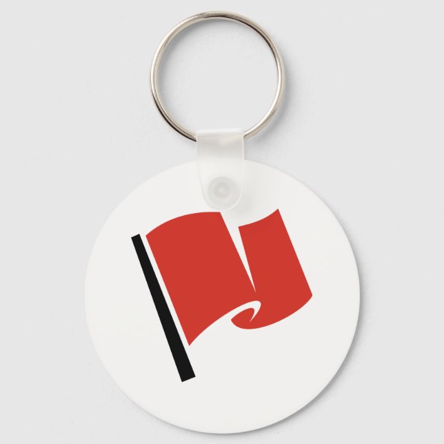 Llavero Bandera de Carreras roja (Anverso)