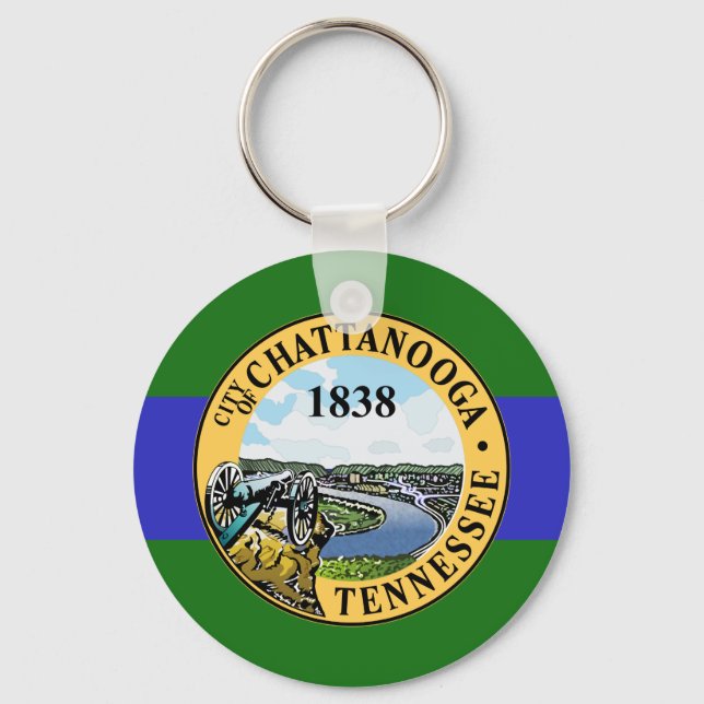 Llavero Bandera de Chattanooga, Tennessee (Anverso)