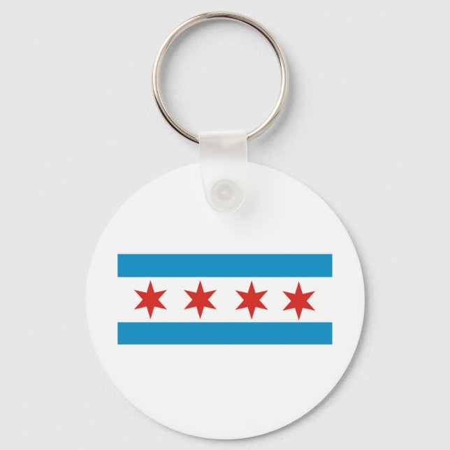 Llavero bandera de chicago (Anverso)