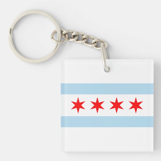 Llavero Bandera de Chicago (Frente)