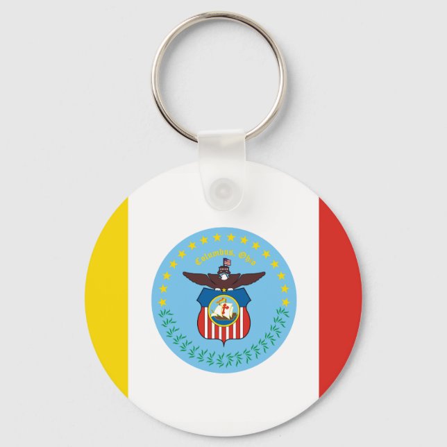 Llavero Bandera de Colón, cadena de claves Ohio (Anverso)