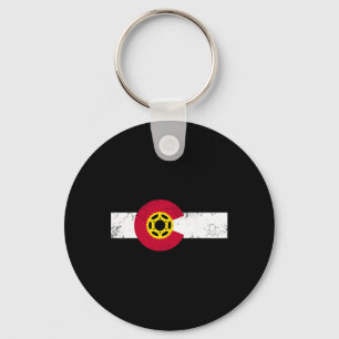 Llavero Bandera de Colorado Ciclismo de Montaña en Bicicle