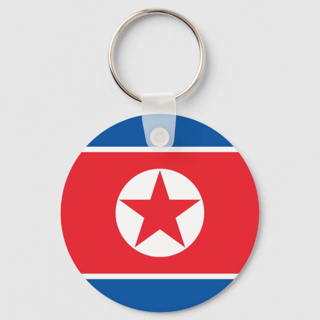 Llavero Bandera de Corea del Norte (Anverso)