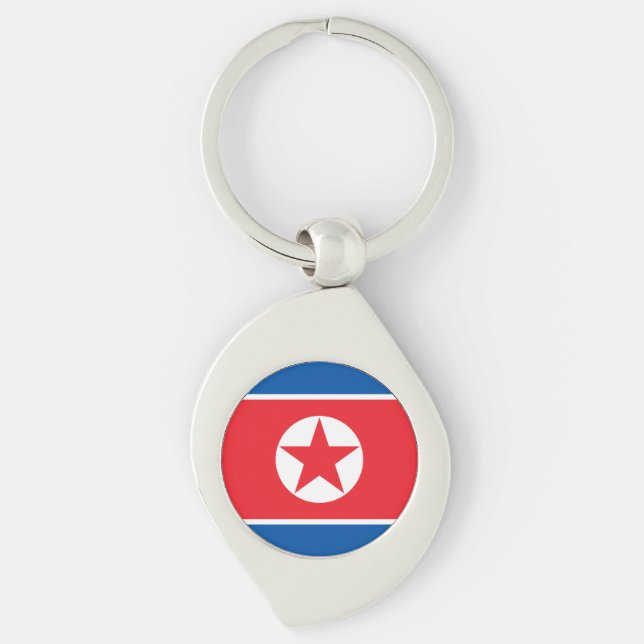 Llavero Bandera de Corea del Norte (Anverso)