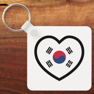 Llavero Bandera de Corea del Sur Corazón