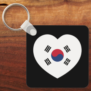 Llavero Bandera de Corea del Sur Corazón