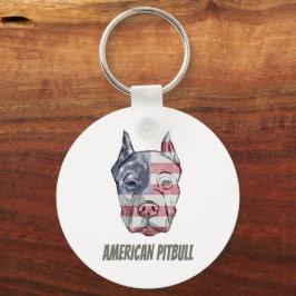 Llavero Bandera de cosecha estadounidense Pitbull Terrier 