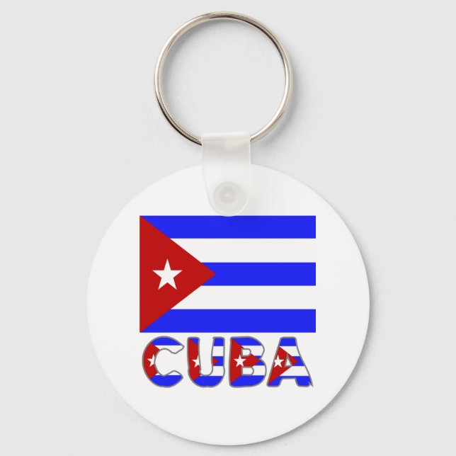 Llavero Bandera de Cuba y luz de palabra (Anverso)