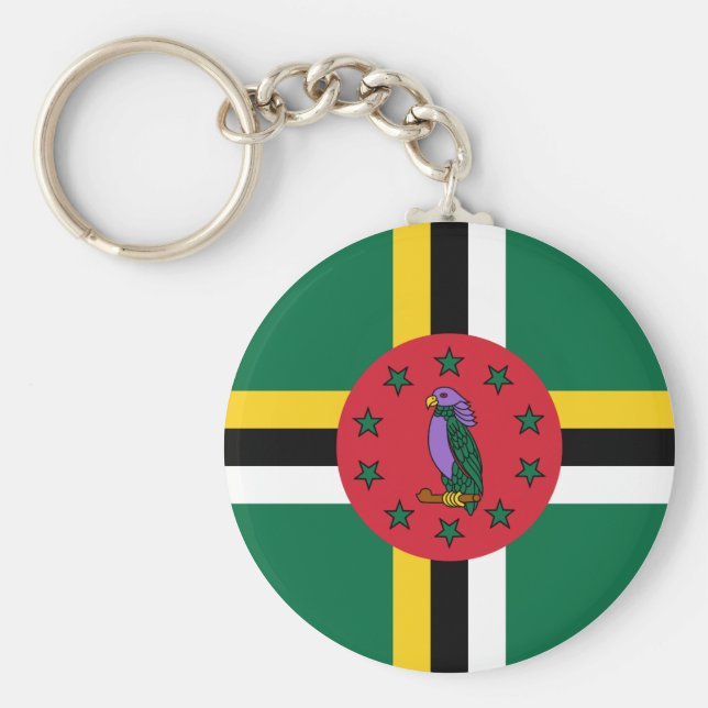 Llavero Bandera de Dominica (Frente)