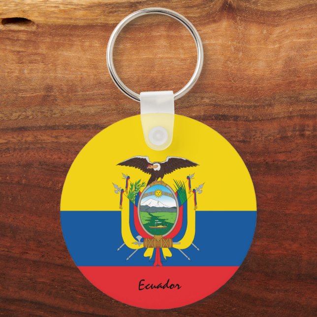 Llavero Bandera de Ecuador y patriotas ecuatorianos / depo (Anverso)