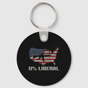 Llavero Bandera de EE. UU. 0% Liberal - Bandera divertida 