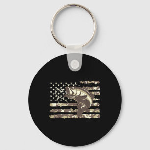 Llavero Bandera de EE. UU. de camuflaje B Fish Cool Fishin