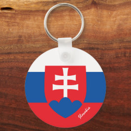 Llavero Bandera de Eslovaquia, emblema y vacaciones de Esl