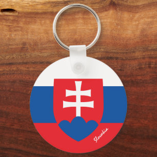 Llavero Bandera de Eslovaquia, emblema y vacaciones de Esl