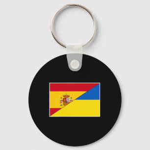 Llavero Bandera de España Ucrania Apoyo Español Ucraniano