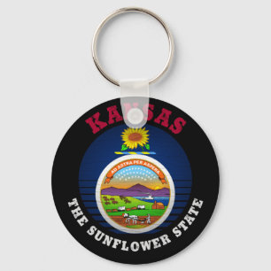 LLAVERO BANDERA DE ESTADO DE SUNFLOWER DE KANSAS