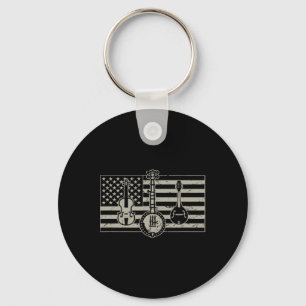 Llavero Bandera de Estados Unidos Bluegr Guitarra Banjo Ma