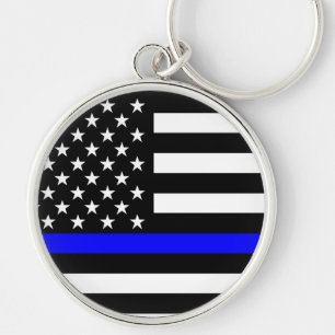 Llavero Bandera de Estados Unidos de la Línea Azul