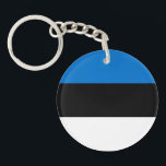 Llavero Bandera de Estonia<br><div class="desc">Bandera patriótica de Estonia.</div>