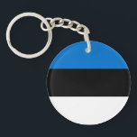 Llavero Bandera de Estonia<br><div class="desc">Bandera patriótica de Estonia.</div>