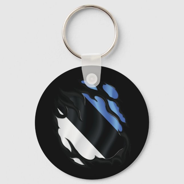 Llavero Bandera de Estonia Rota (Anverso)