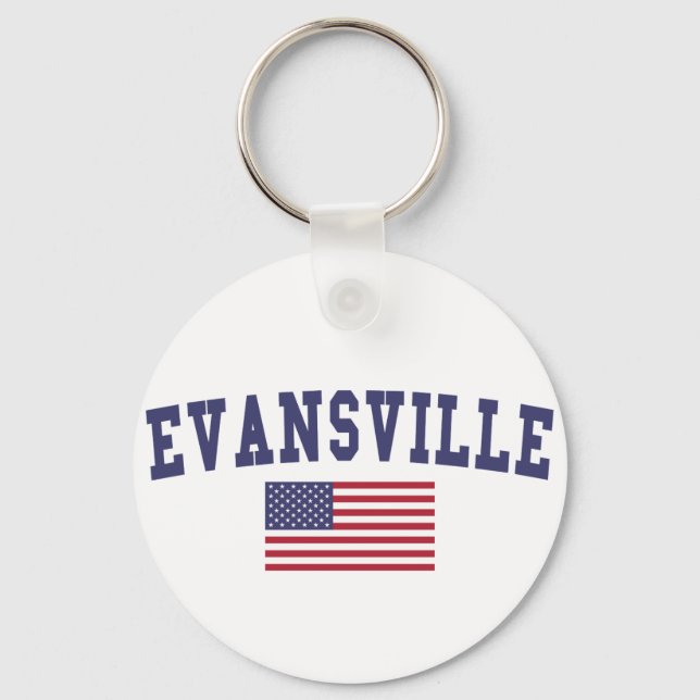 Llavero Bandera de Evansville (Anverso)
