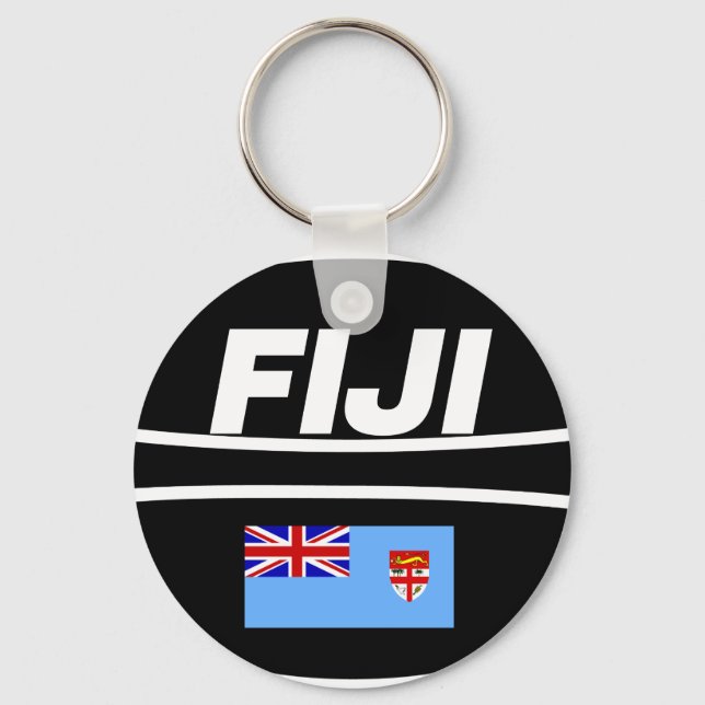 Llavero Bandera de Fiji Rugby Ball (Anverso)