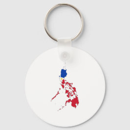 Llavero bandera de Filipinas en el mapa