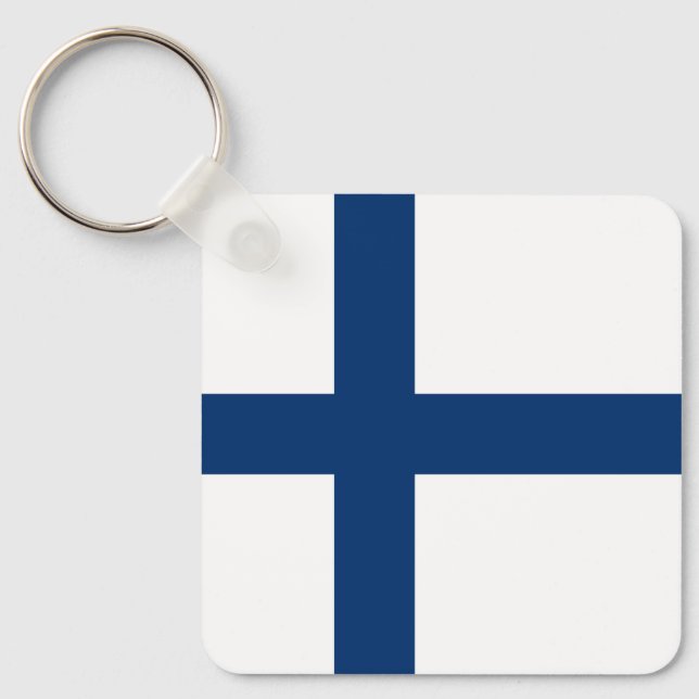 Llavero Bandera de Finlandia (Anverso)
