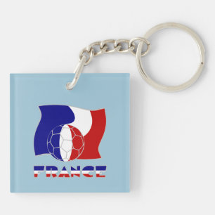 Llavero Bandera de Francia Balón de Fútbol Francés