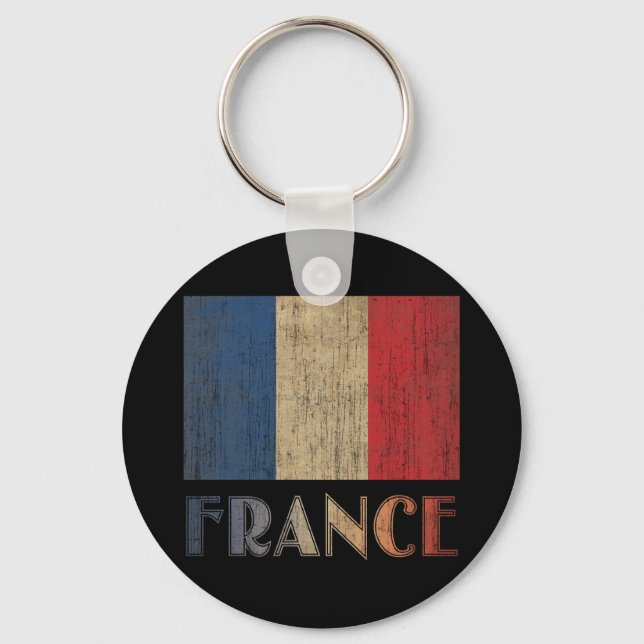 Llavero Bandera de Francia de época (Anverso)
