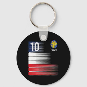 Llavero Bandera de Francia Número 10 Futbolistas Franceses
