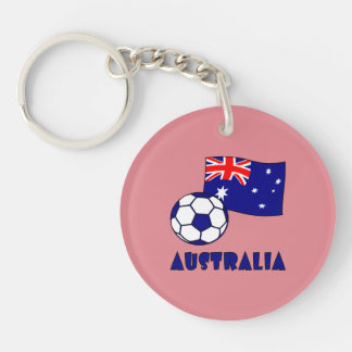 Llavero Bandera de fútbol australiana azul bandera de fond