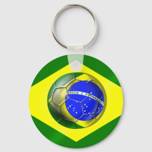 Llavero Bandera de fútbol Brasil Futebol Bandeira