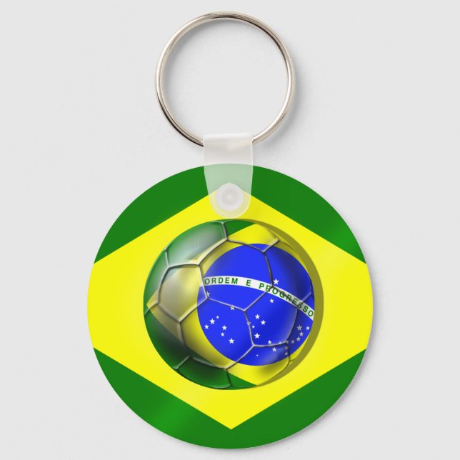 Llavero Bandera de fútbol Brasil Futebol Bandeira (Anverso)