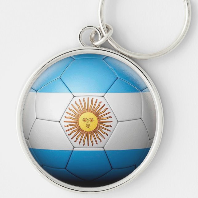 Llavero Bandera de Fútbol de Argentina (Frente)