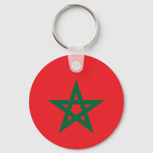 Llavero bandera de fútbol de Marruecos