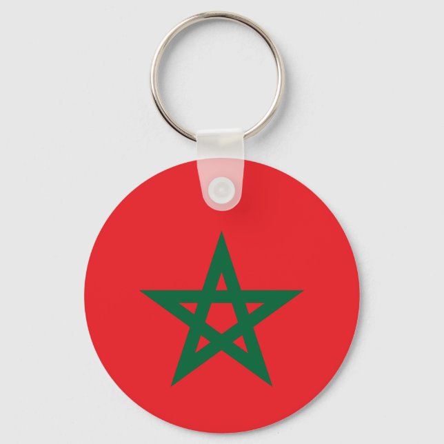 Llavero bandera de fútbol de Marruecos (Anverso)