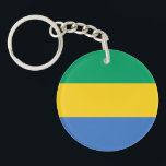 Llavero Bandera de Gabón<br><div class="desc">Bandera patriótica de Gabón</div>