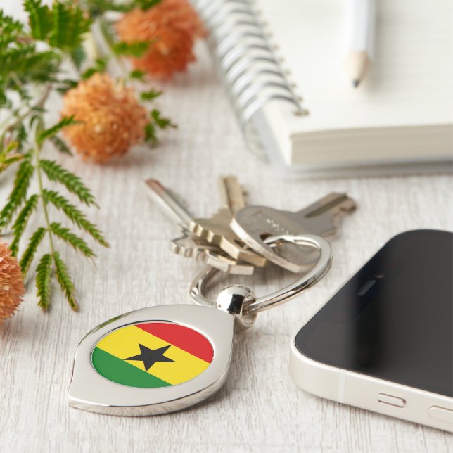 Llavero Bandera de Ghana (Lateral)