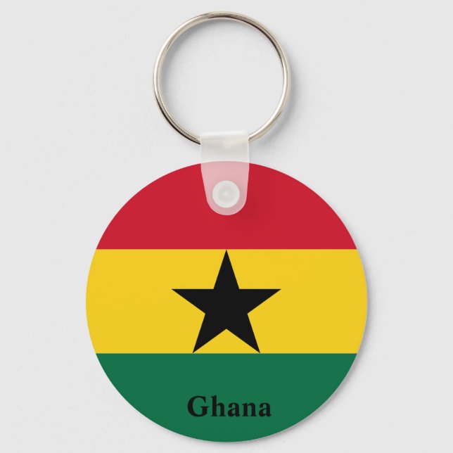 Llavero Bandera de Ghana África (Anverso)