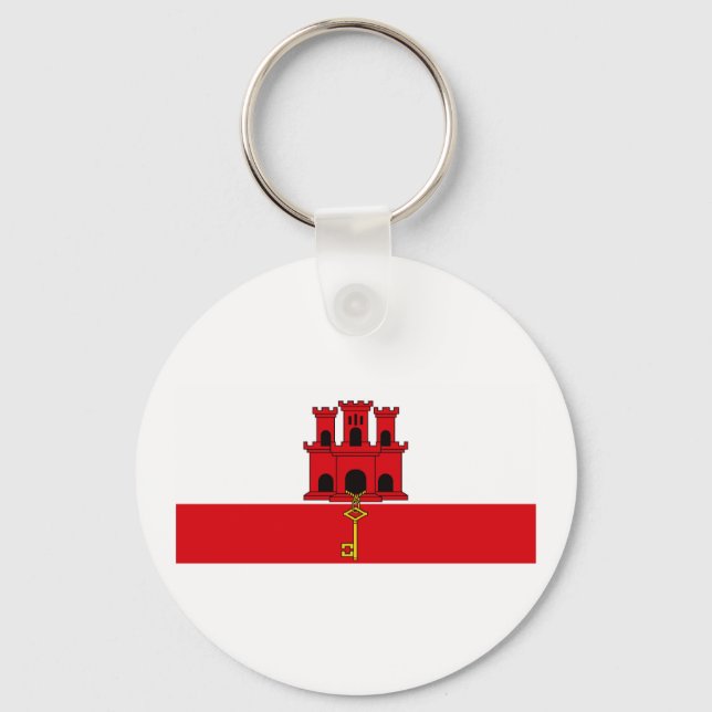 Llavero Bandera De Gibraltar (Anverso)