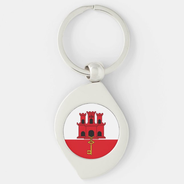 Llavero Bandera de Gibraltar (Anverso)