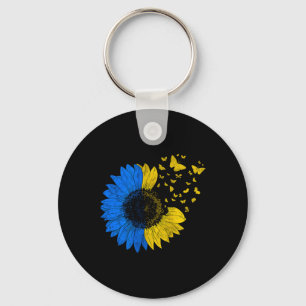 Llavero Bandera de girasol de Ucrania Bandera vintage ucra