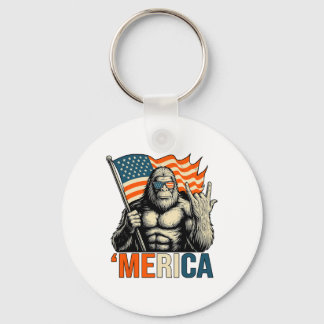 Llavero Bandera de gorila Americana Gafas Divertidas Patri