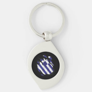 Llavero Bandera de Grecia Rota