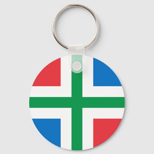 Llavero Bandera de Groningen, Países Bajos (Anverso)